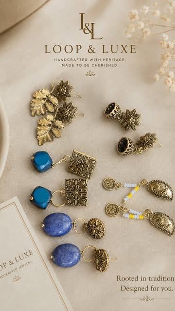 A selection of Loop and Luxe handmade jewellery